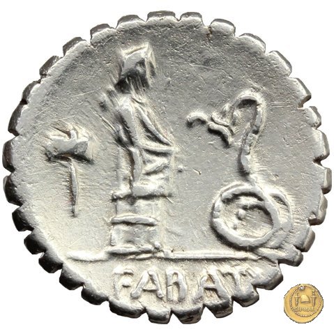 412/1 - denario L. Roscius Fabatus 64 BC (Roma)