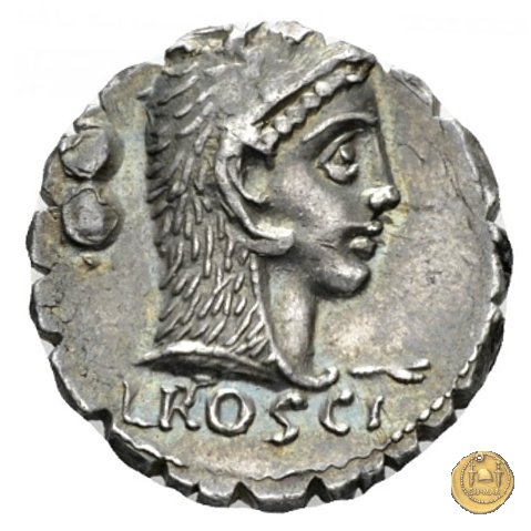 412/1 - denario L. Roscius Fabatus 64 BC (Roma)