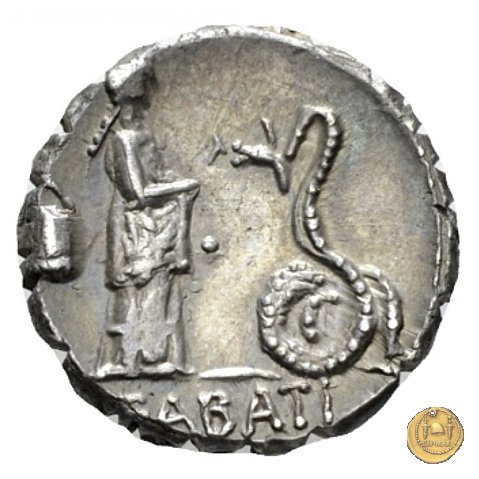 412/1 - denario L. Roscius Fabatus 64 BC (Roma)
