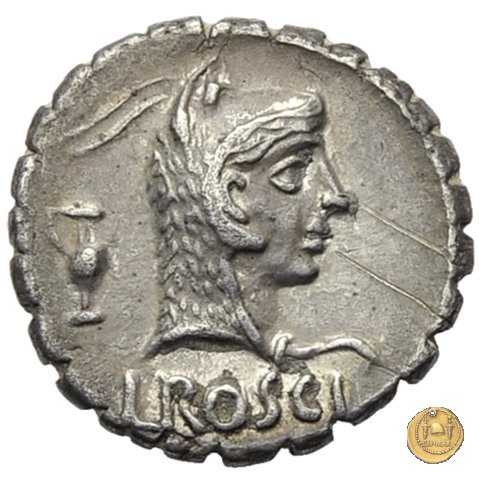 412/1 - denario L. Roscius Fabatus 64 BC (Roma)