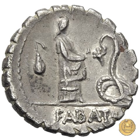 412/1 - denario L. Roscius Fabatus 64 BC (Roma)