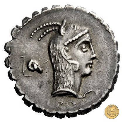 412/1 - denario L. Roscius Fabatus 64 BC (Roma)