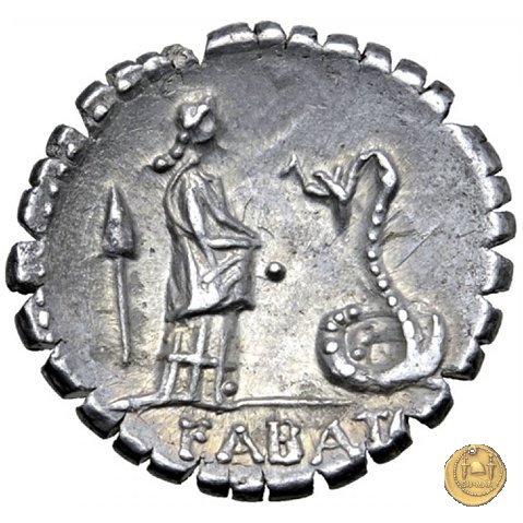 412/1 - denario L. Roscius Fabatus 64 a.C. (Roma)