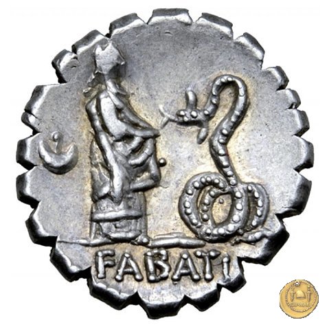412/1 - denario L. Roscius Fabatus 64 a.C. (Roma)