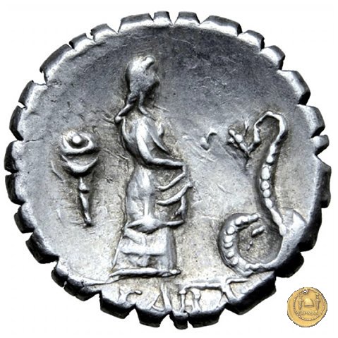412/1 - denario L. Roscius Fabatus 64 a.C. (Roma)