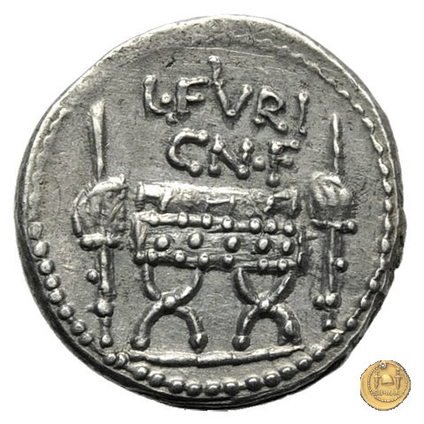 414/1 - denario L. Furius Cn.f. Brocchus 63 BC (Roma)