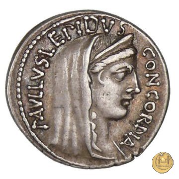 415/1 - denario L. Aemilius Lepidus Paullus 62 BC (Roma)