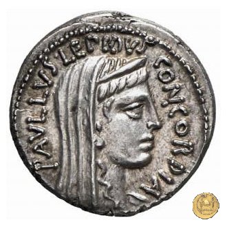 415/1 - denario L. Aemilius Lepidus Paullus 62 BC (Roma)