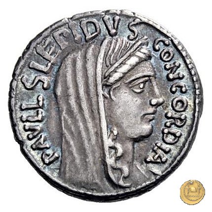 415/1 - denario L. Aemilius Lepidus Paullus 62 BC (Roma)