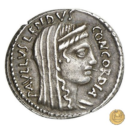 415/1 - denario L. Aemilius Lepidus Paullus 62 BC (Roma)