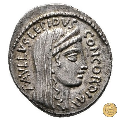 415/1 - denario L. Aemilius Lepidus Paullus 62 BC (Roma)