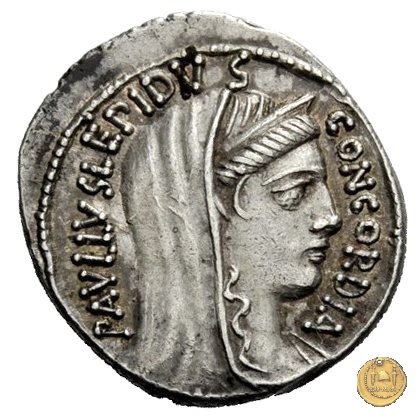 415/1 - denario L. Aemilius Lepidus Paullus 62 BC (Roma)