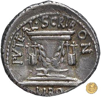 417/1 - denario L. Aemilius Lepidus Paullus / L. Scribonius Libo 62 BC (Roma)