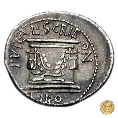 417/1 - denario L. Aemilius Lepidus Paullus / L. Scribonius Libo 62 BC (Roma)