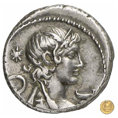 418/2 - denario M. (Calpurnius) Pupius Piso 61 BC (Roma)