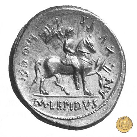 419/1 - denario M. Aemilius M.f.Q.n. Lepidus 61 BC (Roma)