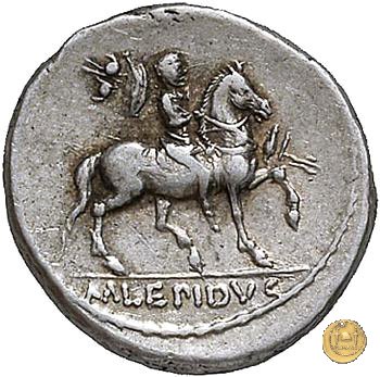 419/1 - denario M. Aemilius M.f.Q.n. Lepidus 61 BC (Roma)