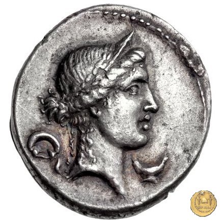 419/1 - denario M. Aemilius M.f.Q.n. Lepidus 61 BC (Roma)