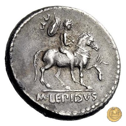 419/1 - denario M. Aemilius M.f.Q.n. Lepidus 61 BC (Roma)