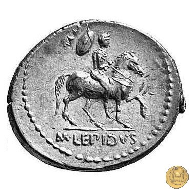 419/1 - denario M. Aemilius M.f.Q.n. Lepidus 61 BC (Roma)