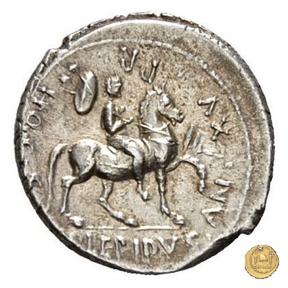 419/1 - denario M. Aemilius M.f.Q.n. Lepidus 61 BC (Roma)