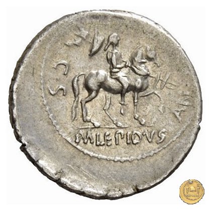 419/1 - denario M. Aemilius M.f.Q.n. Lepidus 61 BC (Roma)