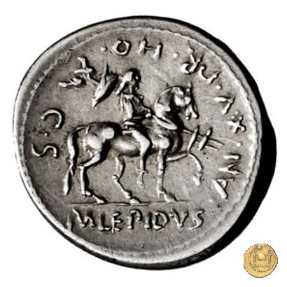 419/1 - denario M. Aemilius M.f.Q.n. Lepidus 61 BC (Roma)