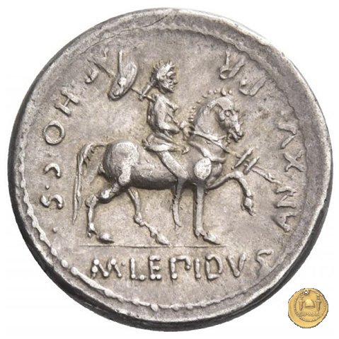 419/1 - denario M. Aemilius M.f.Q.n. Lepidus 61 BC (Roma)