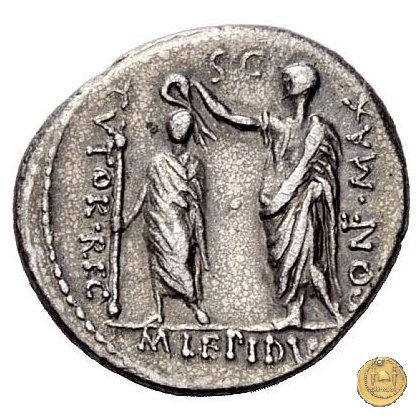 419/2 - denario M. Aemilius M.f.Q.n. Lepidus 61 BC (Roma)