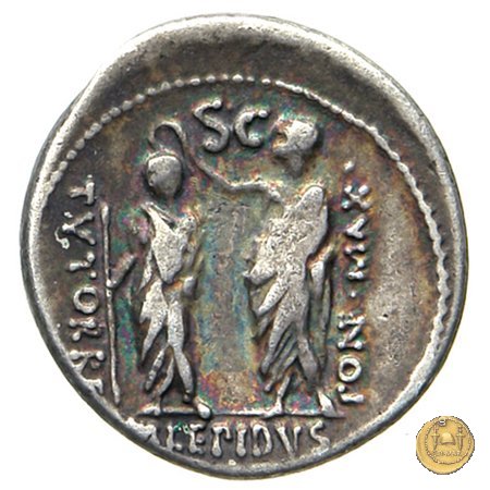 419/2 - denario M. Aemilius M.f.Q.n. Lepidus 61 BC (Roma)