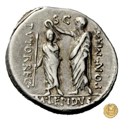 419/2 - denario M. Aemilius M.f.Q.n. Lepidus 61 BC (Roma)