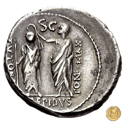 419/2 - denario M. Aemilius M.f.Q.n. Lepidus 61 BC (Roma)