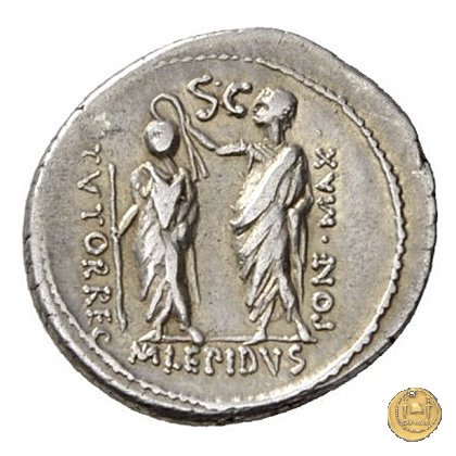 419/2 - denario M. Aemilius M.f.Q.n. Lepidus 61 BC (Roma)