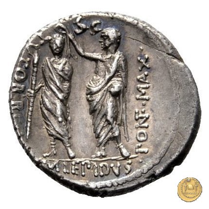 419/2 - denario M. Aemilius M.f.Q.n. Lepidus 61 BC (Roma)