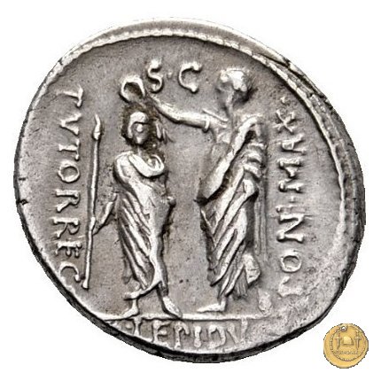 419/2 - denario M. Aemilius M.f.Q.n. Lepidus 61 BC (Roma)