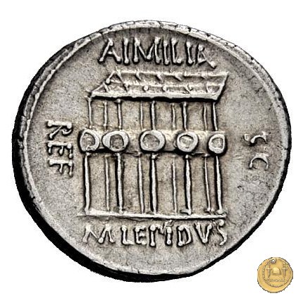 419/3 - denario M. Aemilius M.f.Q.n. Lepidus 61 BC (Roma)