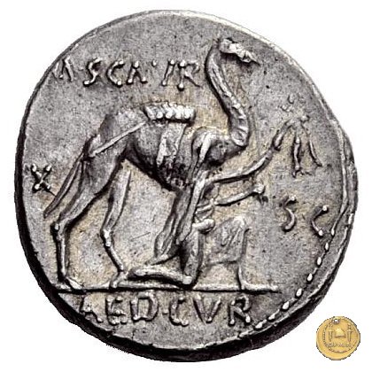 422/1 - denario M. Aemilius Scaurus / P. Plautius 58 BC (Roma)