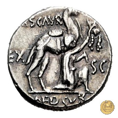 422/1 - denario M. Aemilius Scaurus / P. Plautius 58 BC (Roma)