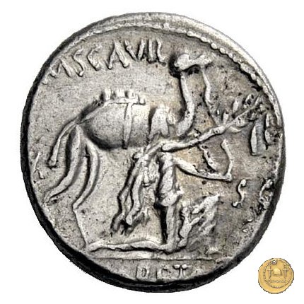 422/1 - denario M. Aemilius Scaurus / P. Plautius 58 BC (Roma)