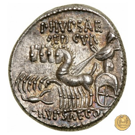 422/1 - denario M. Aemilius Scaurus / P. Plautius 58 BC (Roma)