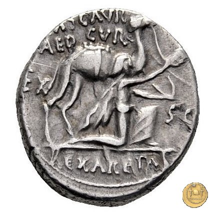 422/1 - denario M. Aemilius Scaurus / P. Plautius 58 BC (Roma)