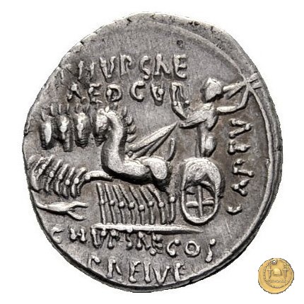 422/1 - denario M. Aemilius Scaurus / P. Plautius 58 BC (Roma)