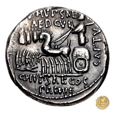 422/1 - denario M. Aemilius Scaurus / P. Plautius 58 BC (Roma)