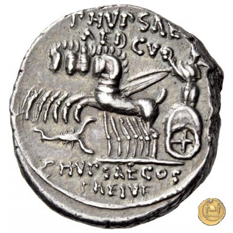 422/1 - denario M. Aemilius Scaurus / P. Plautius 58 BC (Roma)