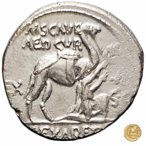 422/1 - denario M. Aemilius Scaurus / P. Plautius 58 BC (Roma)