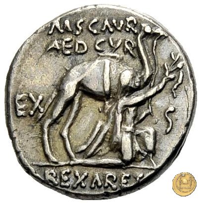 422/1 - denario M. Aemilius Scaurus / P. Plautius 58 BC (Roma)
