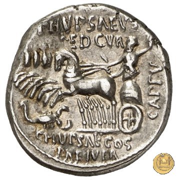 422/1 - denario M. Aemilius Scaurus / P. Plautius 58 BC (Roma)