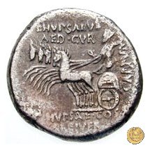 422/1 - denario M. Aemilius Scaurus / P. Plautius 58 BC (Roma)