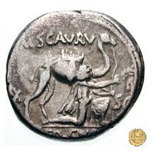 422/1 - denario M. Aemilius Scaurus / P. Plautius 58 BC (Roma)