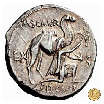 422/1 - denario M. Aemilius Scaurus / P. Plautius 58 BC (Roma)